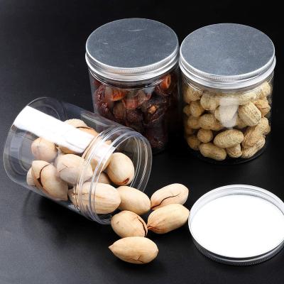 China Plastic Food Cookie Jars with Foil Lids, Clear Plastic Mud Containers for Dry Food, Crafts and Lightweight Clay for sale