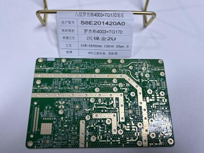 Китай 1.6mm Rogers Circuit Board 8 слоев R4003+FR4 TG170 IPC3 Импеданс смеси и VIPPO продается