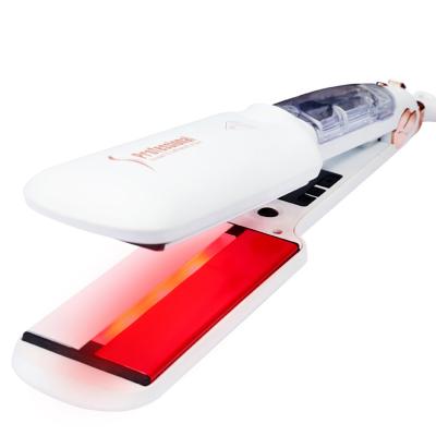 China Negative Ion Protection Temperature Control Infrared And Infrared Steamer 20 Seconds Heating Flat Iron For Women for sale