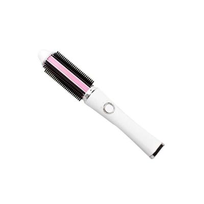 China 2-in-1 Car Hair Straightener Brush Fast Heating MCH Brush Hot Hair Curlers for sale