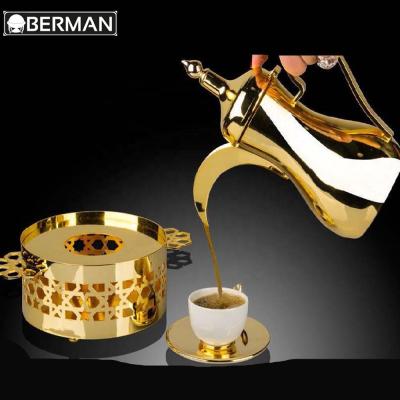 China Fashion New Style Coffee Mug Sets Stainless Steel Ceramic Tea And Coffee Gold Arabic Set for sale