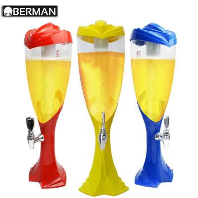 China Wholesale fashion ice tube beer dispenser faucet, beer dispenser faucet, beer tower dispenser with LED light for sale