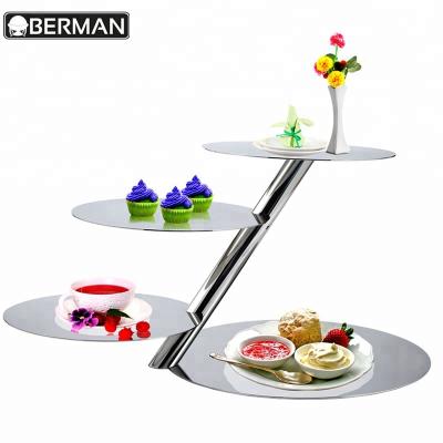 China Fashion Hotel Dinner Used Catering Equipment Stainless Steel Food Buffet Dessert Display Stand for sale