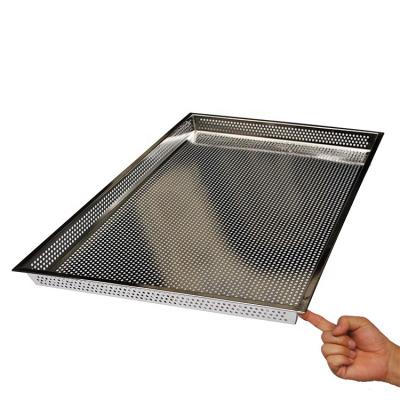 China Medicine Processing Stainless Steel Metal Ultra-fine Mesh Food Sized Perforated Griddle Pan Tray for sale