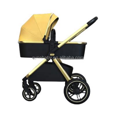 China 2021 Canvas New Baby Stroller 3 In 1 With Baby Strollers OEM En1888 Customized Luxury Aluminum Frame Logo Golden Label for sale