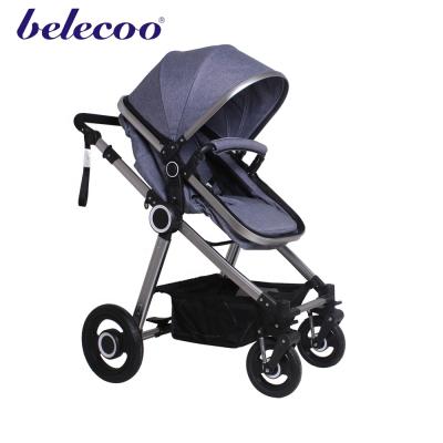 China Travel Canvas System Fabric Luxury Baby Stroller 3 in 1 Foldable Stroller Pram belecoo for sale