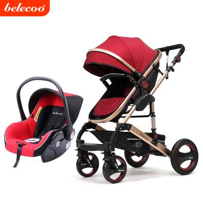 China 2017 Fashionable High Elastic Fabric OEM Landscape Design Baby Carriage Baby Stroller Baby Pram 2 in 1 Manufacture 535-Q3 Red for sale