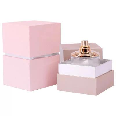 China Fles van het de Dozenglas van het luxe de Roze Zwarte Parfum Verpakkende met EVA Insert Te koop