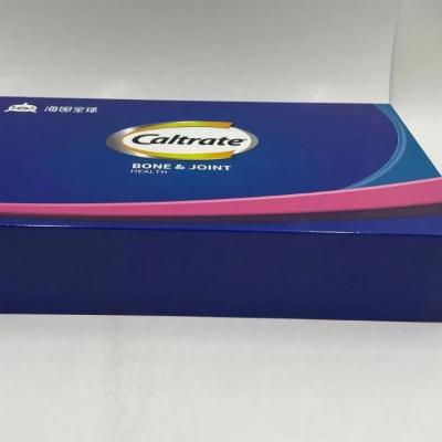 China Sport-Nahrungs-magnetische Schließungs-Geschenkbox-kundenspezifische glatte Laminierungs-blaue Farbe zu verkaufen