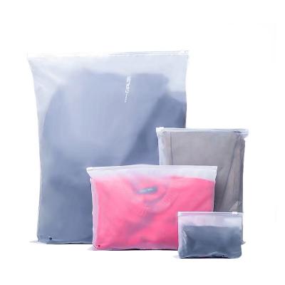 China Matte Frosted Innovative Biodegradable Packaging T Shirt Swimwear Zip Lock Bag for sale