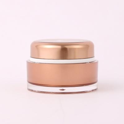 Chine pot cosmétique acrylique de mur de double de 15ml 30ml 50ml 100ml 200ml avec le couvercle à bouchon vissable à vendre