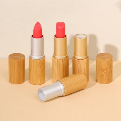 China Custom Logo Bamboo Twist up Lipstick Tubes 5g Eco Friendly Empty Mini Unique Lip Balm Tube with Customized Accepted for sale