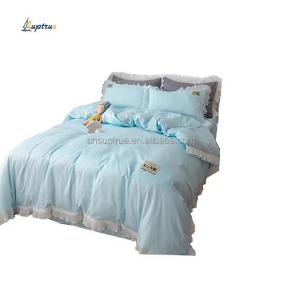 China Cheap Wholesale European And American Style Suptrue Bed Sheet Duvet Cover Sets Customized Bed Sheet Bedding Set for sale