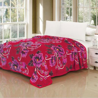 China Super Soft Anti-pilling Fabric 400gsm Coral Fleece Blanket Custom Comfortable 100% Polyester for sale