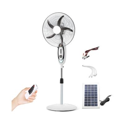 China Factory 5 PP Blade DC Fan Battery Sunglife Remote Control 16 Inch Stand Fan Crown Led Light Fan for sale