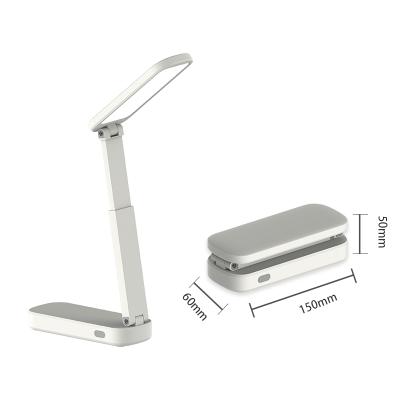 China Modern Portable Rechargeable Two Lights Mini Desk Light Table Folding Light for sale