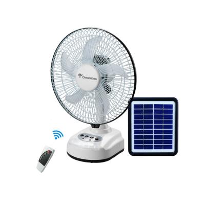 China Hotel dc 12v 12 inch usb electric rechargeable table fan for sale