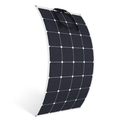 China NEW STYLE 20A Grid ETFE SunPower Cells 18V 100W 110W Outdoor Monocrystalline Flexible Solar Panel for sale