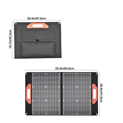 China Portable 60w Monocrystalline Solar Folding Bags Etfe Foldable Solar Charger For Laptop Charger for sale