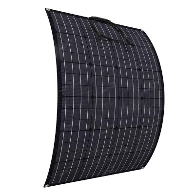 China Home High Efficiency 110W 18V ETFE ALL BLACK Solar Module SUNSUN Cell Monocrystalline Semi Flexible PV Solar Panel for sale