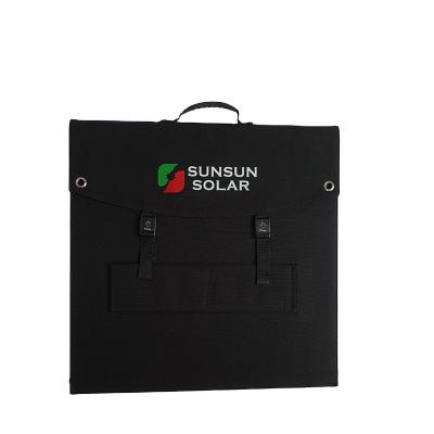 China eco-friendly monocrystalline foldable solar panel 100w for outdoor solar power bank for sale