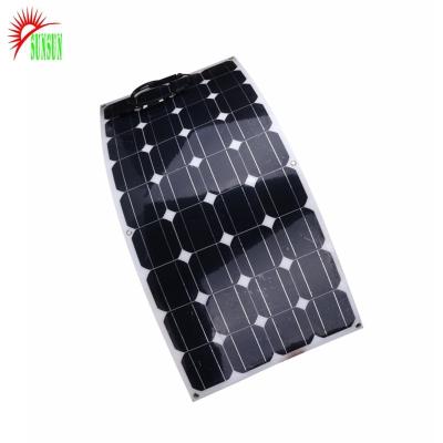 China 20A SUNSUN Sinosolar Monocrystalline Cells Flexible Solarpanel 20% Efficiency 12V 24V 100W for sale