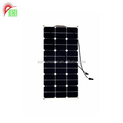 China 20A Custom Design 60W Sunpower Thin Cell Semi Flexible Film Solar Panel SUNSUN 20A 1000V DC)/600V 1year 820x400x2.8 (from IEC for sale