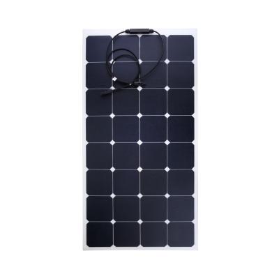 China 23% Efficiency SunPower Maxeon C60 Cells ETFE Film Laminated 12V 100W 110W Flexible Solar Panel 125mmx125mm for sale