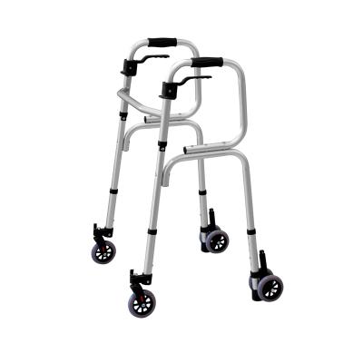 China Elderly Adjustable Walker Disabled Walker Rehabilitation Walker Aid With Wheel Armrest For Elderly ZXQ-001 for sale