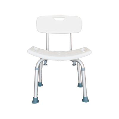 China Lightweight Adjustable Height Shower Chair Bathing Chair Anti-Slip Used Bathing Seat Durable Waterproof For Elder Aluminum Alloy Bathroom for sale