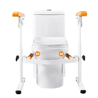 China Bathroom Railings Aluminum Alloy Folding Toilet Safety Disabled Handrail Non-slip, Nail-free Easy to Install, Anti-collision Handrail for sale