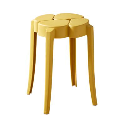 China Splice Design Stackable Simple Plastic Chairs Lounge Plastic Stools for sale