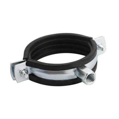 China General Industry Heavy Duty Pipe Clamps With Epdm Rubber And With Zinc-plated Reinforced Band for sale