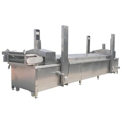 China Automatic Hotels Deep Discharge Deep Frying Meat Food Production Line Industrial Snack Frying Machine for sale