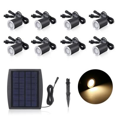 중국 6/8pcs LED Solar Powered Underground Light 32mm Solar Powered Underground Lights IP67 Solar Powered Outdoor Patio Stair Spotlight Landscaping 판매용