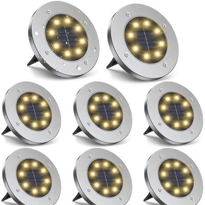 Китай New 8 LED Solar Garden Tree Lights Outdoor Waterproof Solar Ground Lights IP65 Landscape Sensing Lighting for Lawn Patio Pathway продается