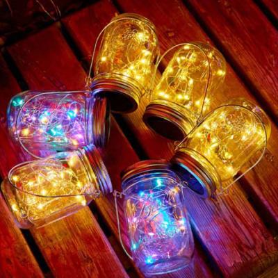 Cina Solar Powered Outdoor Garden 2M 20LED Outdoor Party Mason Bottle String Hang Light Wedding Christmas Night Light in vendita