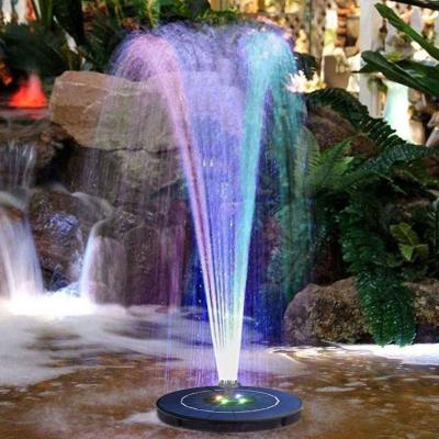 China Bird's Nest Water Fountain Colorful LED Solar Pump Lights Garden Fountain Pump Floating Pools Build Up Lawn Decor en venta