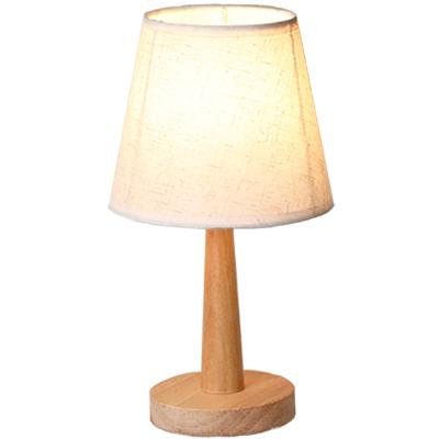 Cina Modern Creative Remote Control LED USB Dimmable Wooden Table Lamp Desk Light Low Bedside Reading Lamp in vendita