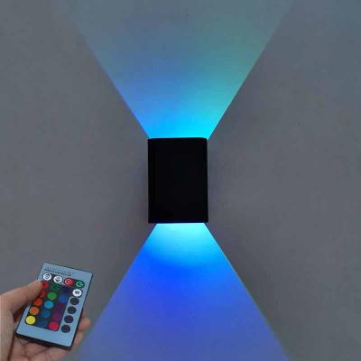 China Modern Success Led Bedside Colorful Remote Control Atmosphere Room Decor Fashion RGB Ambient Wall Light for sale