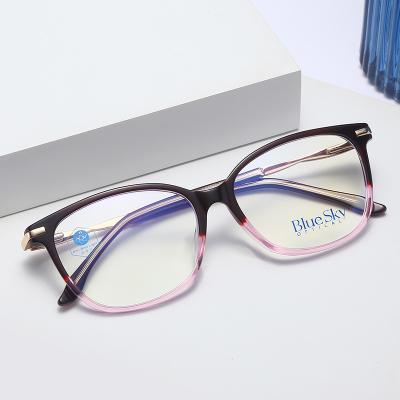 China Acetate optical frames High Quality Acetate and Metal Frame Ladies Eye Glasses for sale