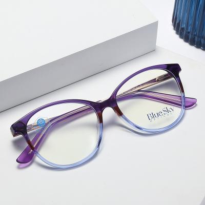 China Acetate optical frames Fashion Ladies Acetate Frames Blue Light Blocking Lenses Optical Eyeglasses Glasses 2020 for sale