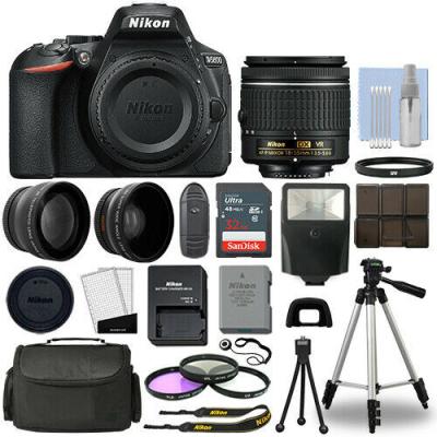 China Cheap Nikon D5600 Digital SLR Camera Black + 3 Lens: 18-55mm VR Lens + 32GB Bundle for sale