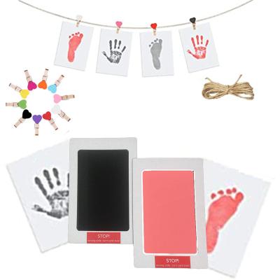 China Decoration Footprint Handprint Ink Pads Baby Care Finger Non-Toxic Clean Selling Best Ink Pad For Kids for sale