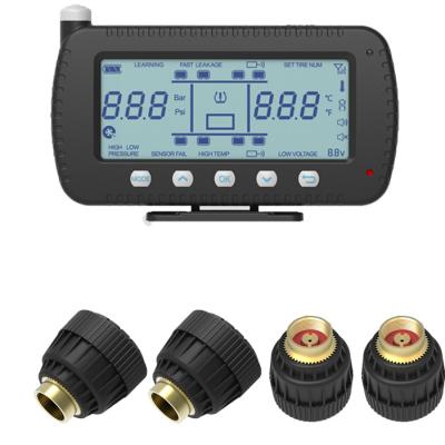 China Serial Port (or CAN) Upgrade Machinery TPMS Tire Pressure Monitoring System 12V1 Air Nozzle Sensor Left External Truck TPMS for sale