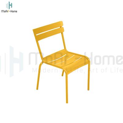 China Eco - Friendly Outdoor Garden Frame Modern Airport Tube Dining Low Price Aluminum Cafe Chair for sale