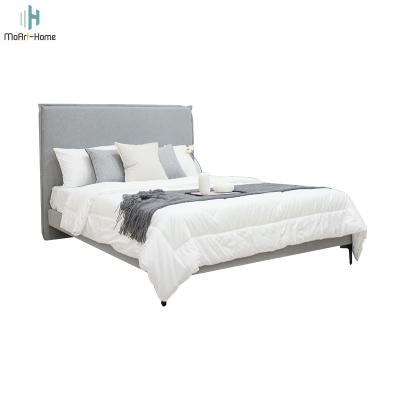 China Eco-friendly American Modern Luxury Bed Bedroom Furniture Queen Size, Modern Fabric Bed Polyester With Soft Headboard Low Price for sale