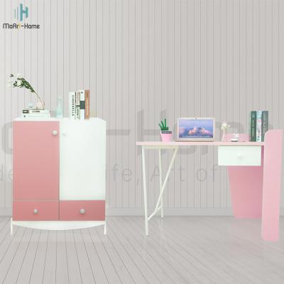 China Eco-friendly Modern Drawer Storage Cabinet Furniture High Capacity Storage Chest With 2 Drawers Nightstands Pink for sale