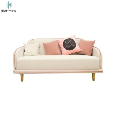 China Nordic Pink Modular Sofa Price Wholesale Low Price, Factory Direct Upholstery Fabric Sofa Furniture Modern Style Color Sofa for sale