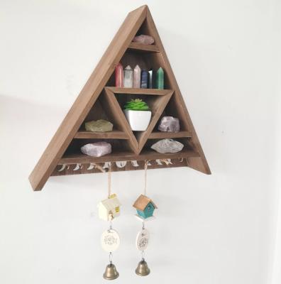 China Meditation Adjustable Crystal Display Triangle Wall Shelf Decor (Size) for sale